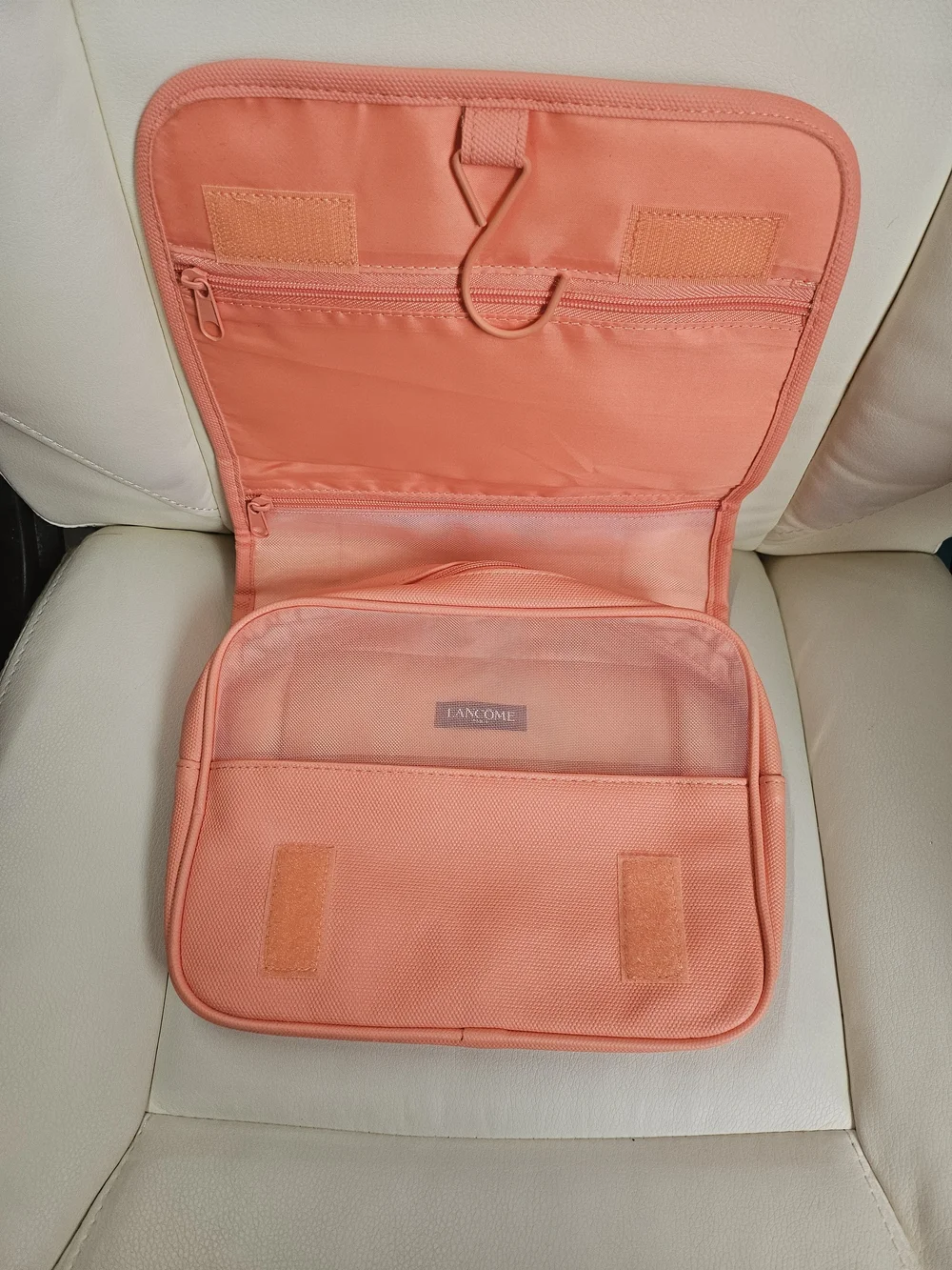 Lancome Coral Pink Hanging Cosmetic Bag